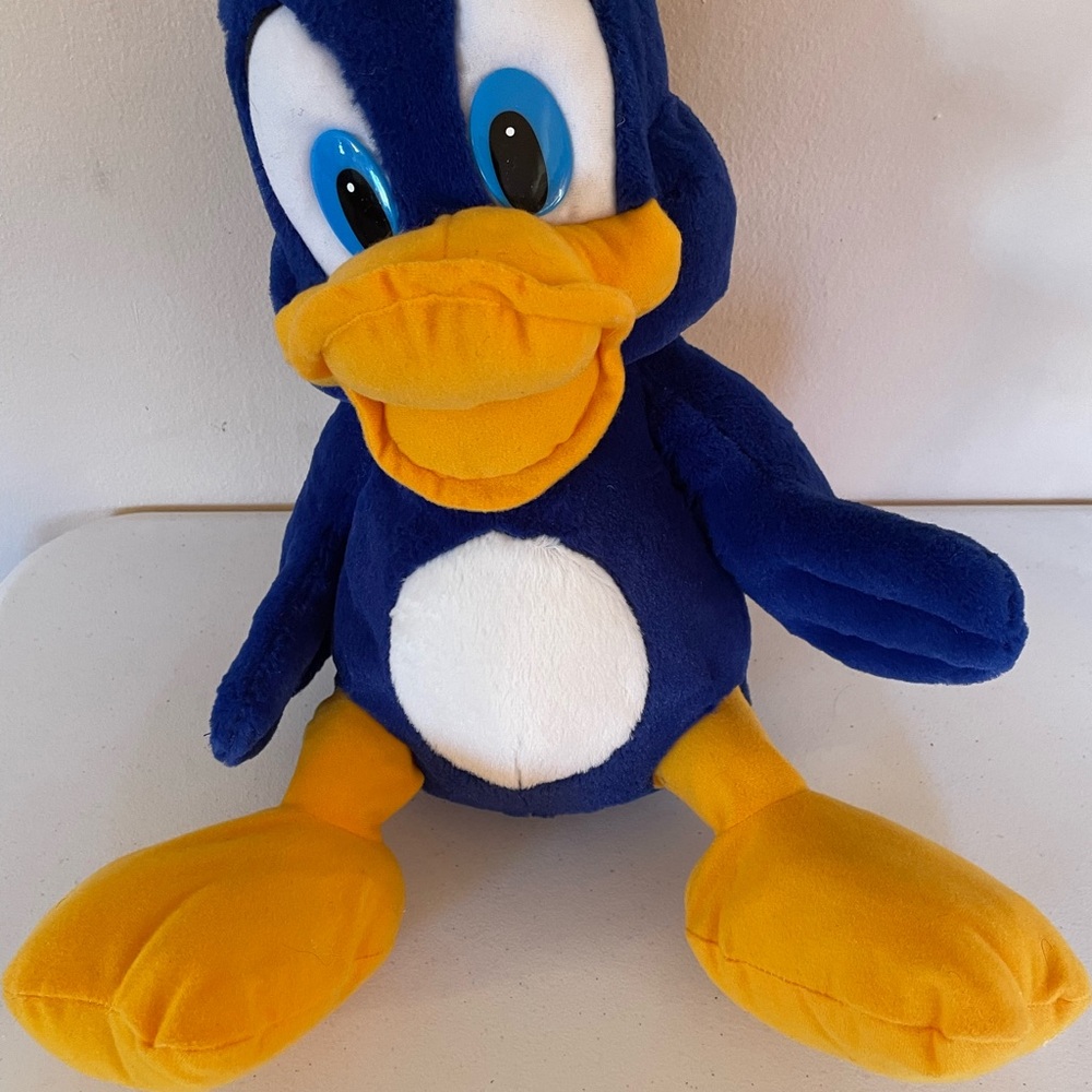 Blue and Yellow Plush Duck Toy